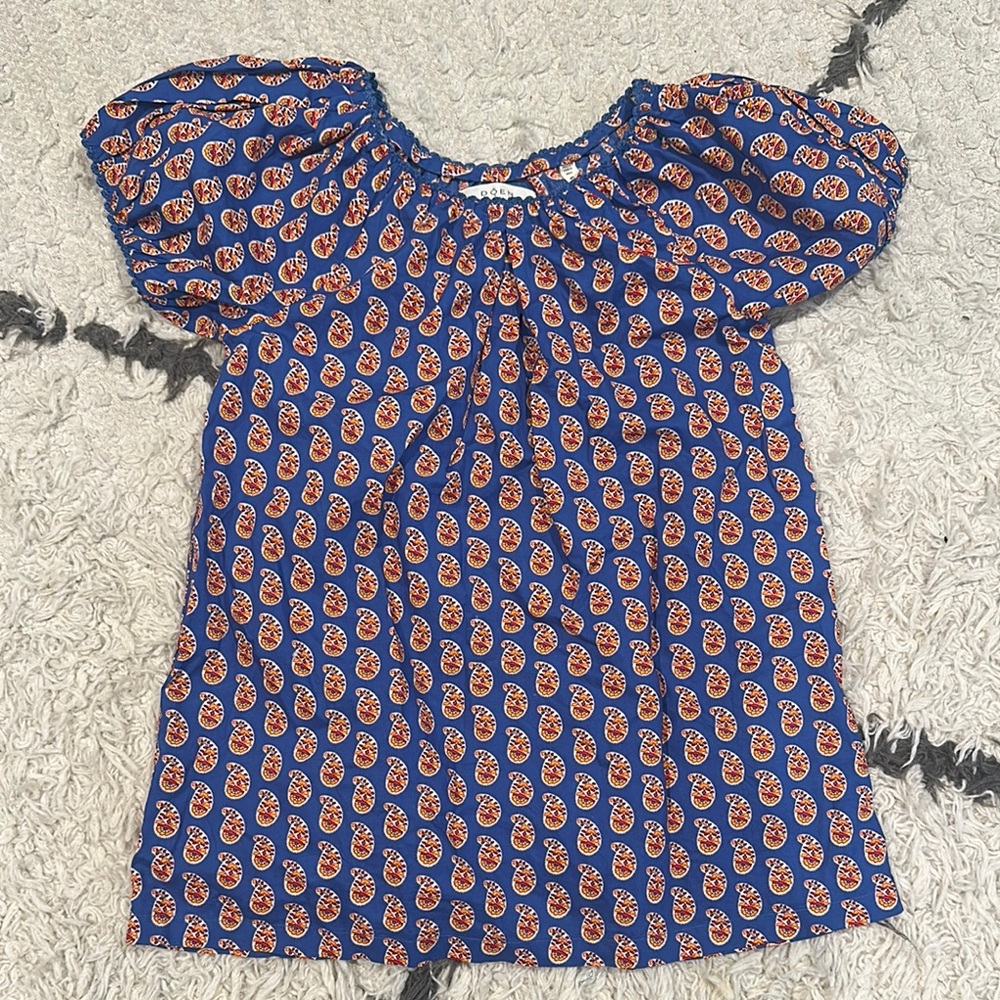 Doen Puff Sleeve Paisley Dress size 4 kids